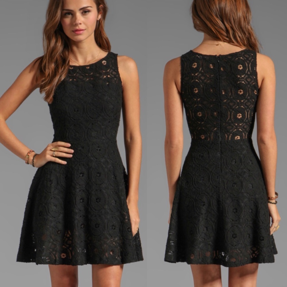 Revolve | BB Dakota ‘Renley’ Black Lace Mini Dress